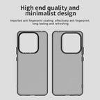 Xiaomi Redmi Note 14 5G Case PC+TPU+PET Matte Anti-Drop Phone Back Cover - Black