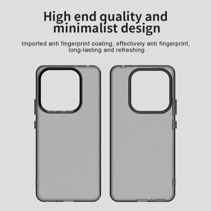 Xiaomi Redmi Note 14 5G Case PC+TPU+PET Matte Anti-Drop Phone Back Cover - Black