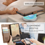 CASEME For Samsung Galaxy S26 Ultra Case 023 Series RFID Blocking Glossy Stand Phone Cover - Brown