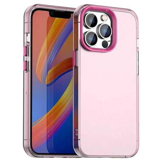 iPhone 13 Pro Max -suojakuori, PC+TPU+PET, mattapintainen, iskunsuojattu takakansi – pinkki