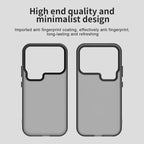 Xiaomi 17 Pro Case PC + TPU + PET Matte Anti-Drop Phone Back Cover - Black